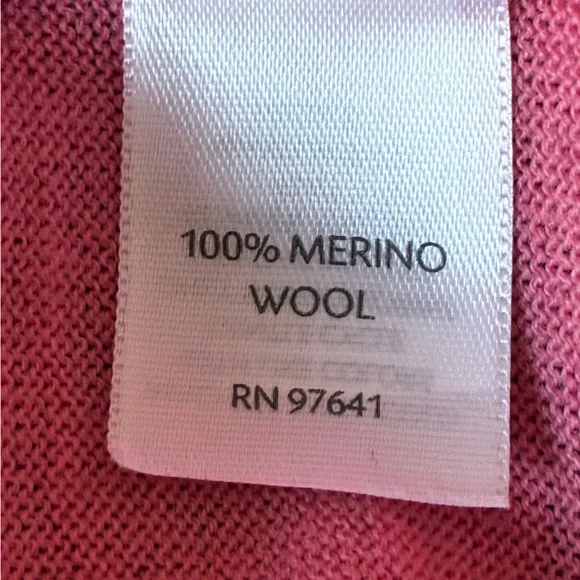 J.Jill Merino Wool V-Neck Sweater Pink Rose Lightweight Soft Knit Small - Picture 8 of 9